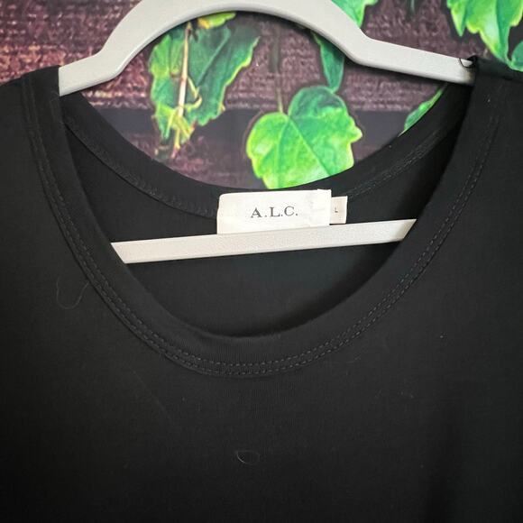 A.L.C. Jaxon Black Side Cut Out Maxi Dress Large Bodycon Sleeveless Sexy - Picture 6 of 10